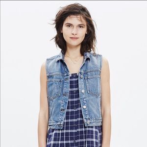 MADEWELL denim vest NWOT XL